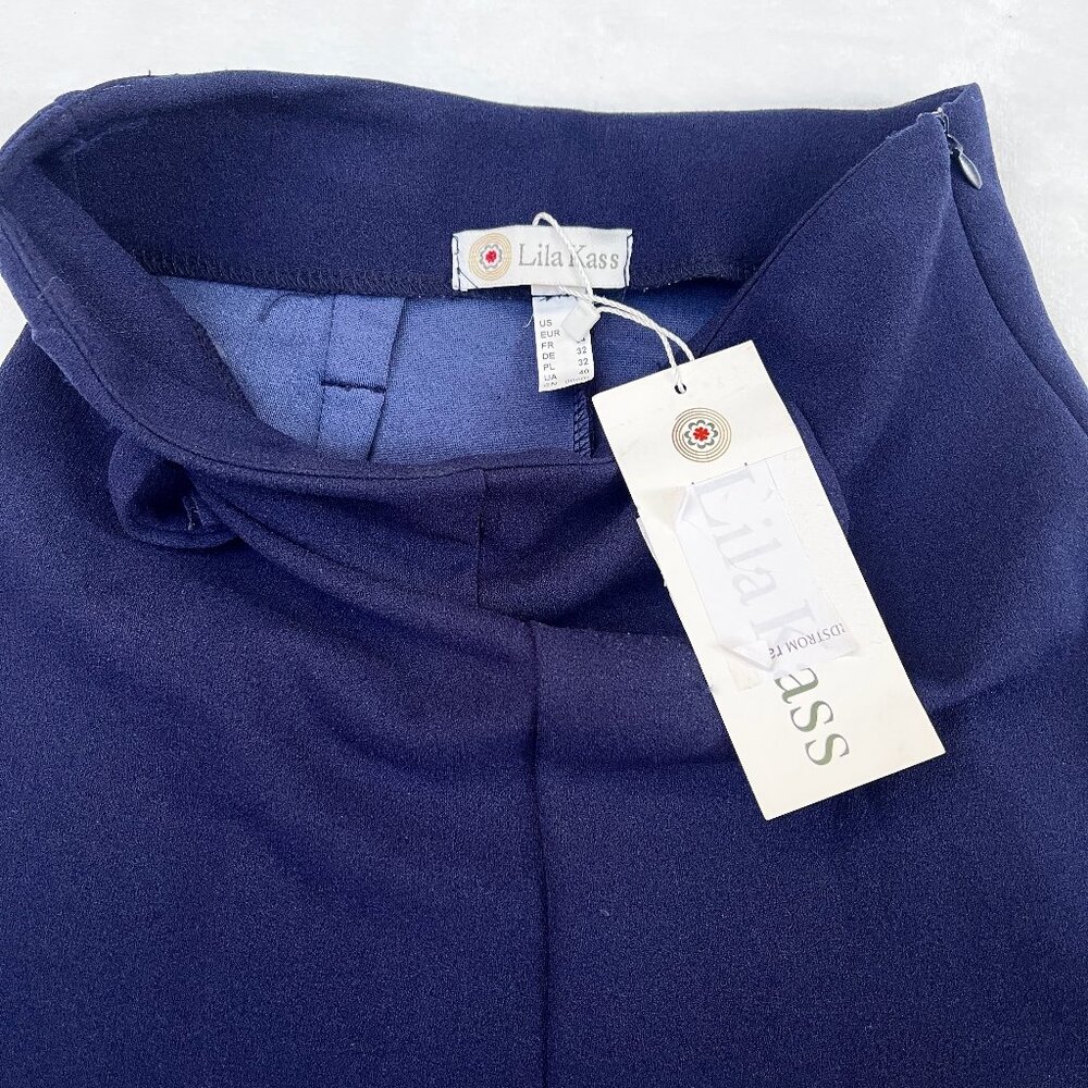 NWT Lila Kass High Waist Navy pants 2 - Picture 3 of 13